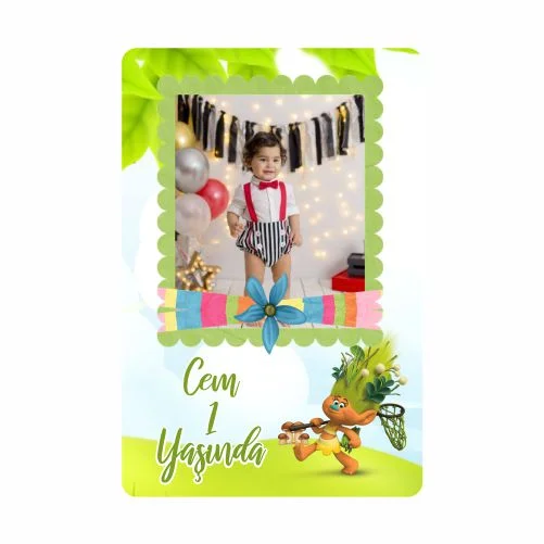 Safari Temalı Doğum Günü Magneti